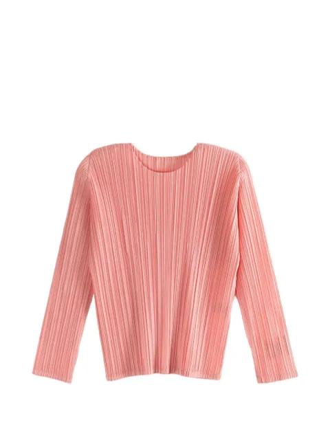 pleated long-sleeve top by ISSEY MIYAKE