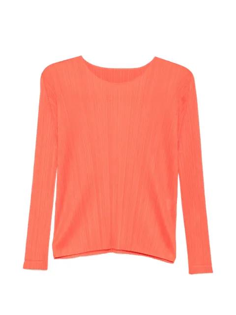 pleated long-sleeve top by ISSEY MIYAKE
