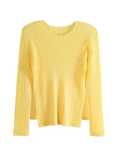 pleated long-sleeved top by ISSEY MIYAKE