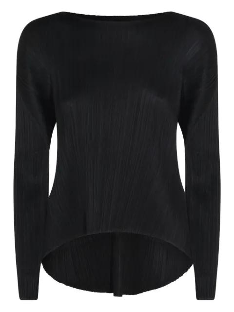 pleated long-sleeved top by ISSEY MIYAKE
