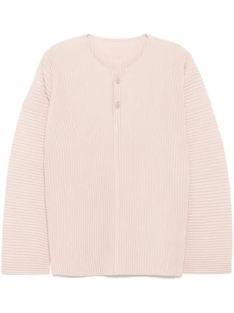 pleated long sleeves T-shirt by ISSEY MIYAKE