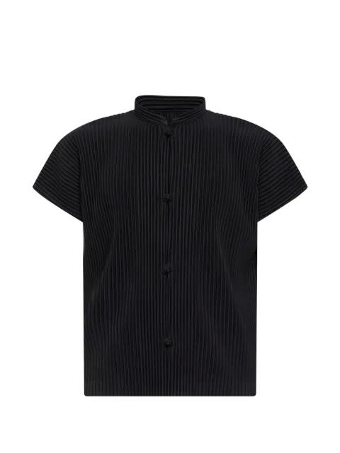 pleated mandarin-collar sweater by ISSEY MIYAKE