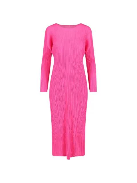 pleated midi dress by ISSEY MIYAKE