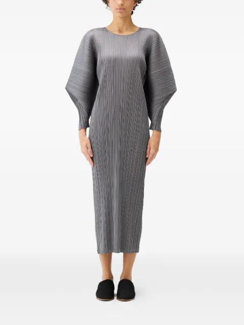 pleated midi dress by ISSEY MIYAKE