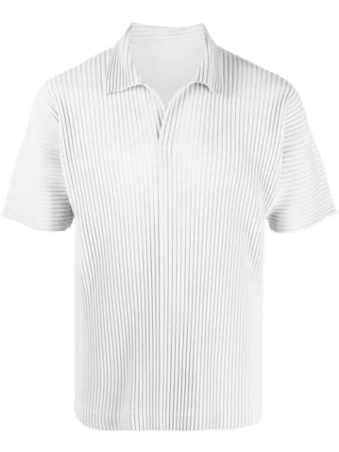 pleated polo shirt by ISSEY MIYAKE