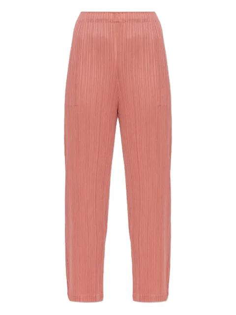 pleated seam-pocket trousers by ISSEY MIYAKE