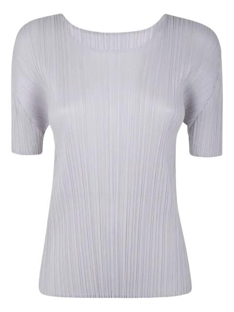 pleated short-sleeve top by ISSEY MIYAKE