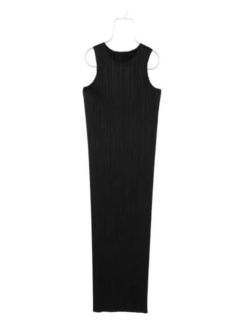 pleated sleeveless midi dress by ISSEY MIYAKE