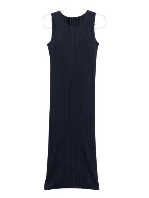 pleated sleeveless midi dress by ISSEY MIYAKE