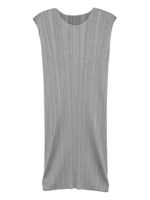 pleated sleeveless midi dress by ISSEY MIYAKE