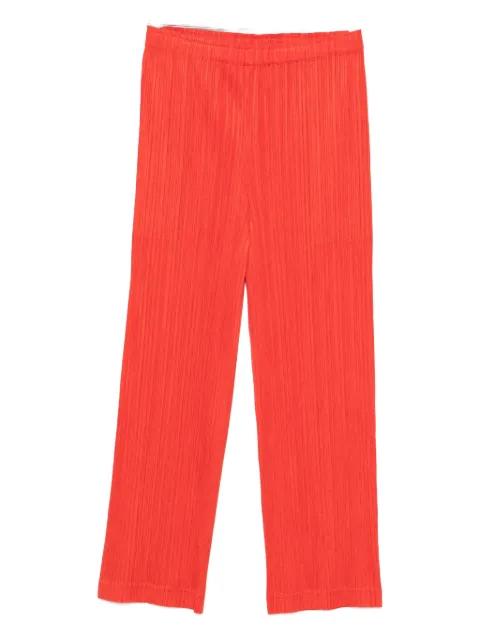 pleated straight trousers by ISSEY MIYAKE