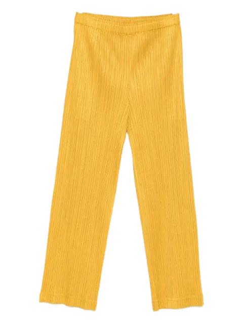 pleated straight trousers by ISSEY MIYAKE