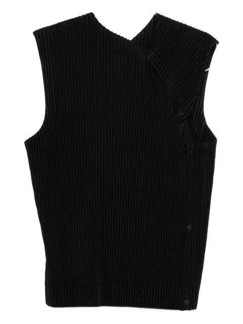 pleated vest by ISSEY MIYAKE