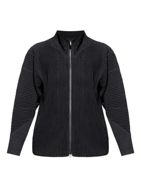 pleated zip-fastening jacket by ISSEY MIYAKE