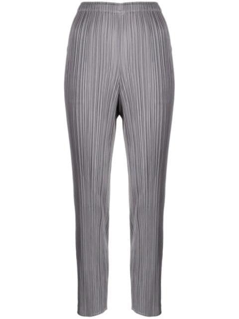 plissé cropped trousers by ISSEY MIYAKE