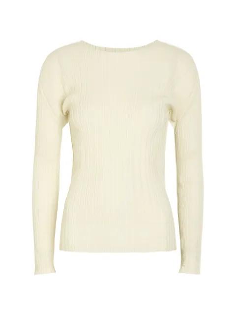 plissé-effect long-sleeve top by ISSEY MIYAKE