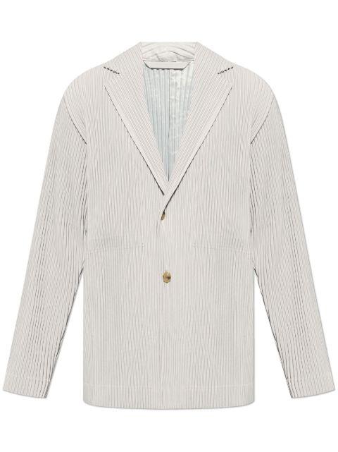 plissé-effect single-breasted blazer by ISSEY MIYAKE