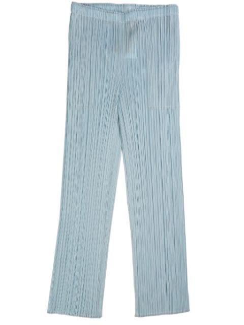 plissé-effect slim-cut trousers by ISSEY MIYAKE