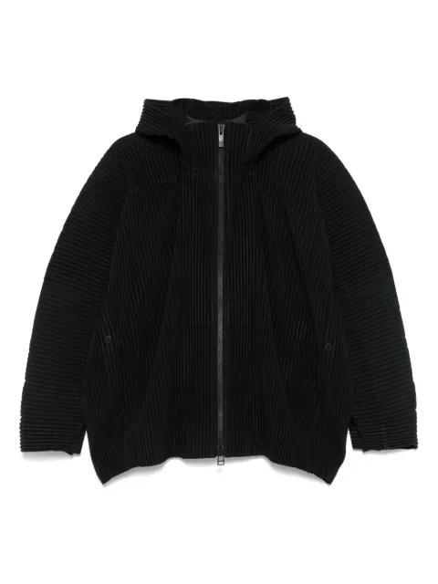 plissé hoodied jacket by ISSEY MIYAKE