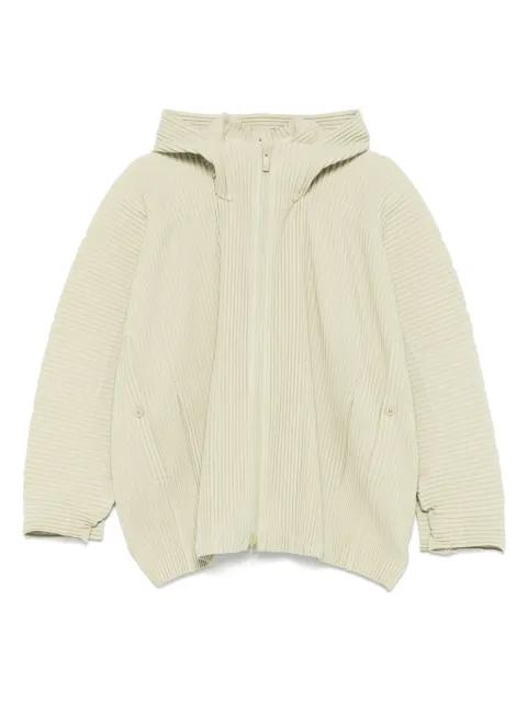 plissé hoodied jacket by ISSEY MIYAKE