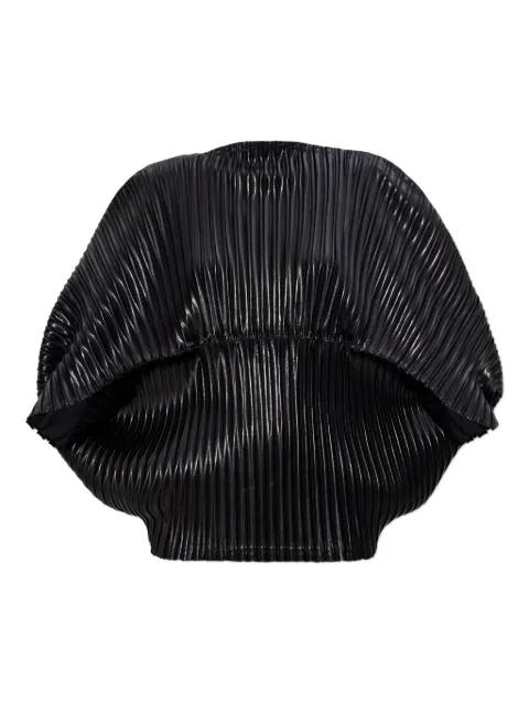 plissé puff-sleeve top by ISSEY MIYAKE