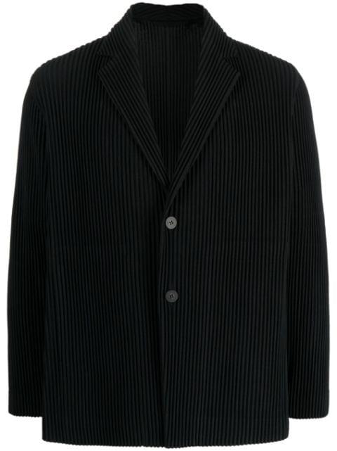 plissé single-breasted blazer by ISSEY MIYAKE