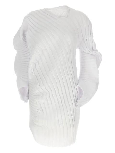 ribbed asymmetrical top by ISSEY MIYAKE