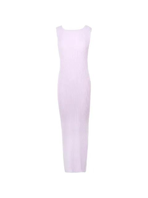 ribbed midi dress by ISSEY MIYAKE