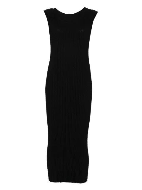 ribbed sleeveless midi dress by ISSEY MIYAKE