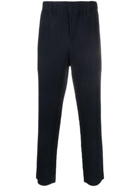 straight-leg pleated trousers by ISSEY MIYAKE