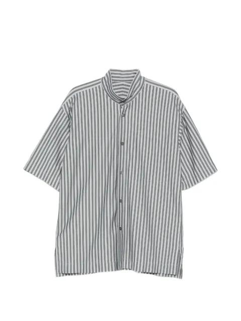 striped band-collar shirt by ISSEY MIYAKE
