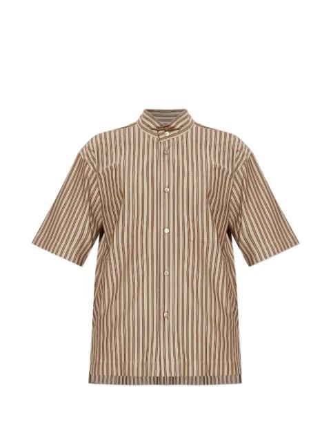 striped short-sleeves shirt by ISSEY MIYAKE