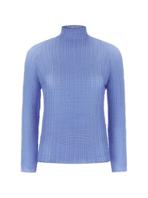 textured high-neck top by ISSEY MIYAKE