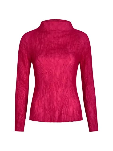 textured long-sleeve top by ISSEY MIYAKE