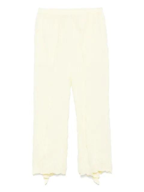 wrinkled twisted trousers by ISSEY MIYAKE