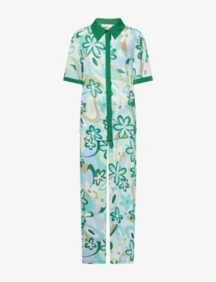 Antibes Floral-Print Woven Pyjama Set by IT'S 9PM