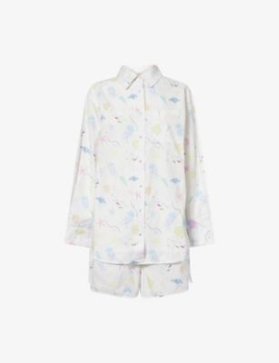 It's 9pm x Oceanus Jessie Sealife-Print Cotton Pyjama Set by IT'S 9PM