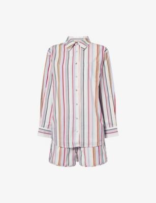 It's 9pm x Oceanus Jessie Stripe-Print Cotton Pyjama Set by IT'S 9PM