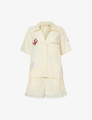 It's 9pm x Oceanus Matilda Embroidered Cotton Pyjama Set by IT'S 9PM