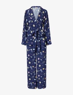 It's 9pm x Oceanus Rizzo Sealife Smoking Woven Pyjama Set by IT'S 9PM