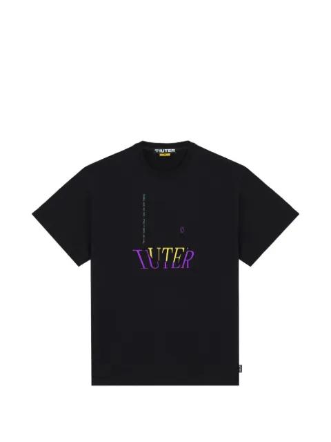 Hand graphic-detail cotton T-shirt by IUTER