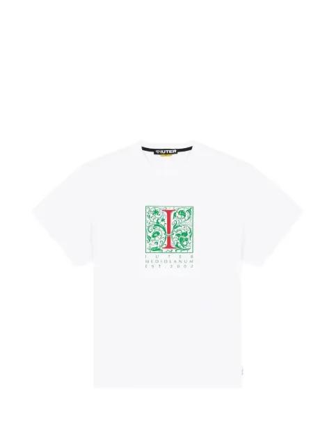 Mediolanum print-detail cotton T-shirt by IUTER