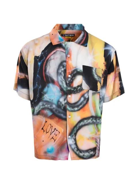 Slime button-up cottton shirt by IUTER
