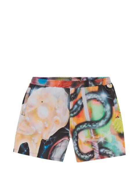 Slime print-detail swim shorts by IUTER