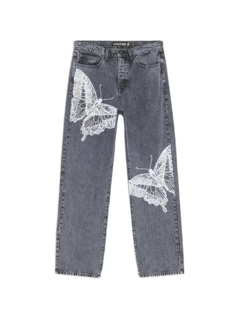 butterfly loose jeans by IUTER