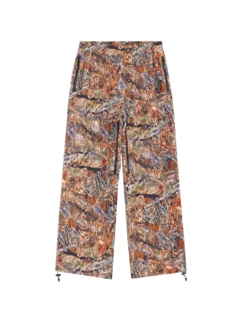 taped print trousers by IUTER