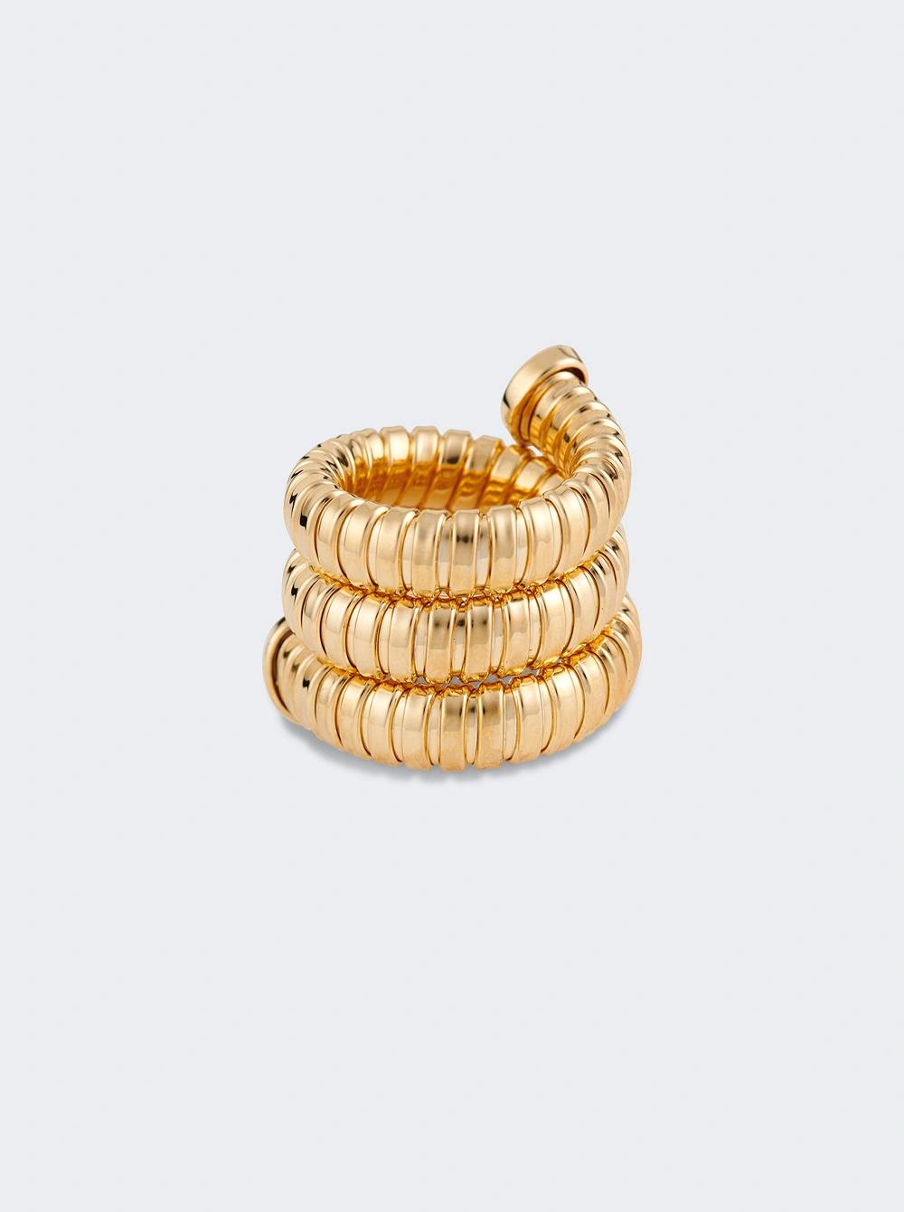 Gaia Triple Twist Ring Gold  | The Webster by IVI