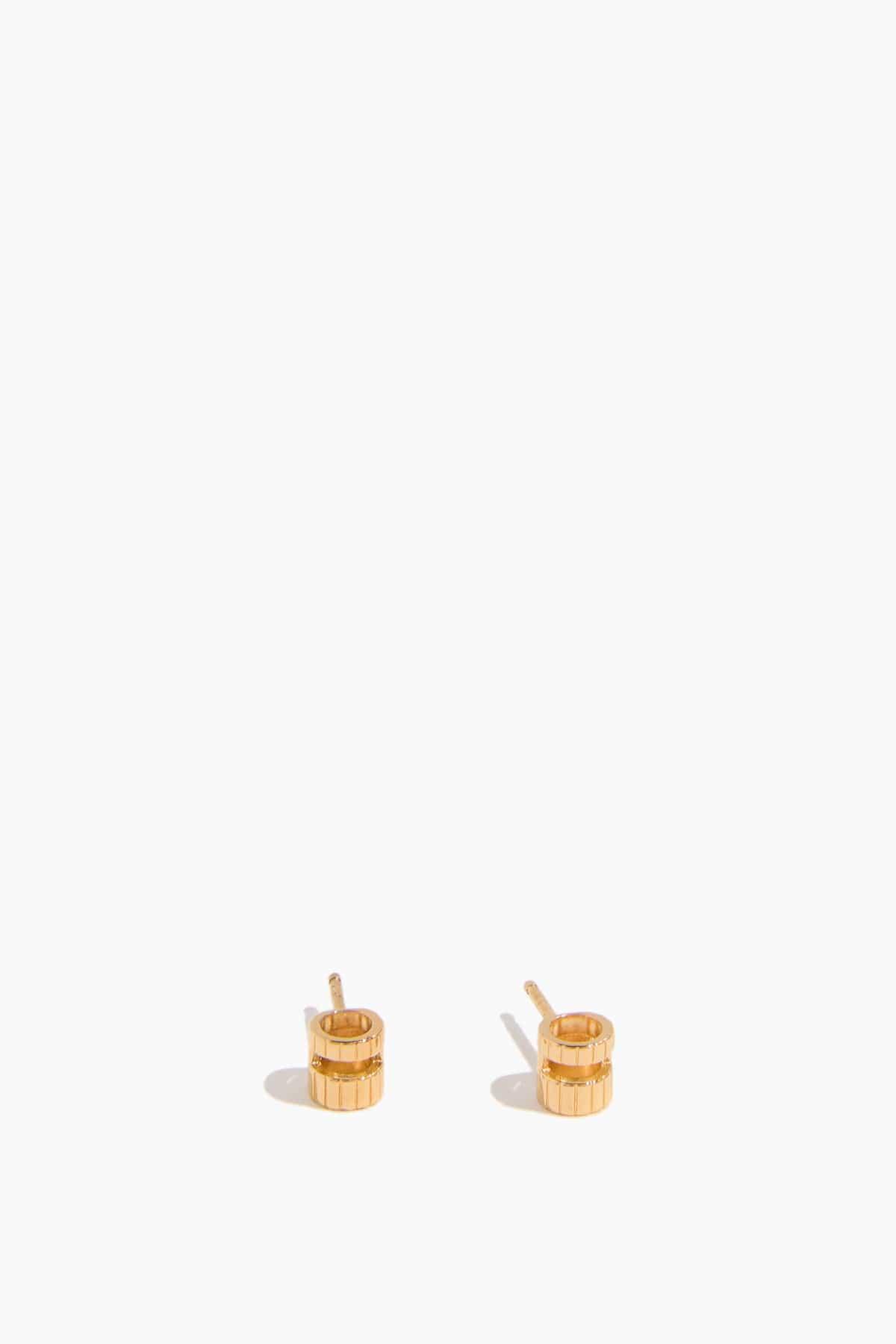 Slot Studs in Yellow Gold by IVI