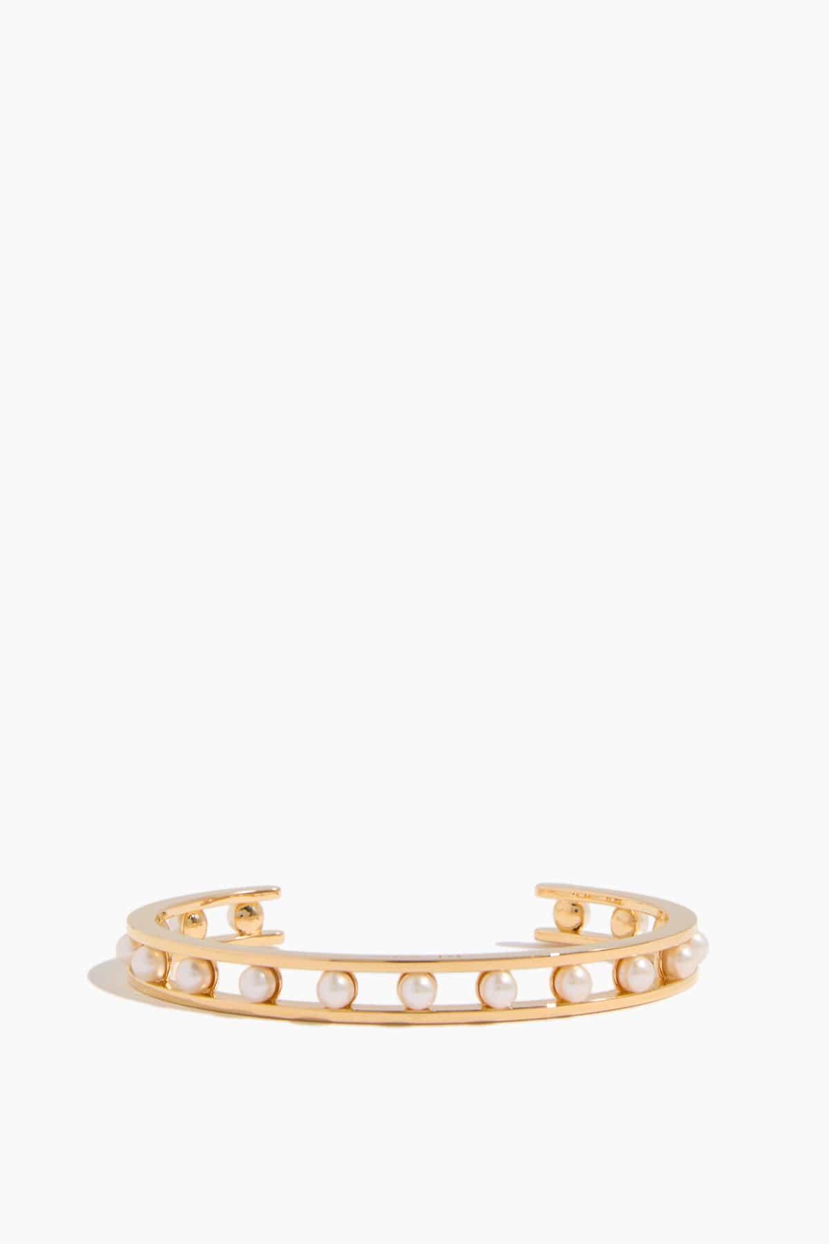 Tiger Pearl Cuff in Yellow Gold by IVI