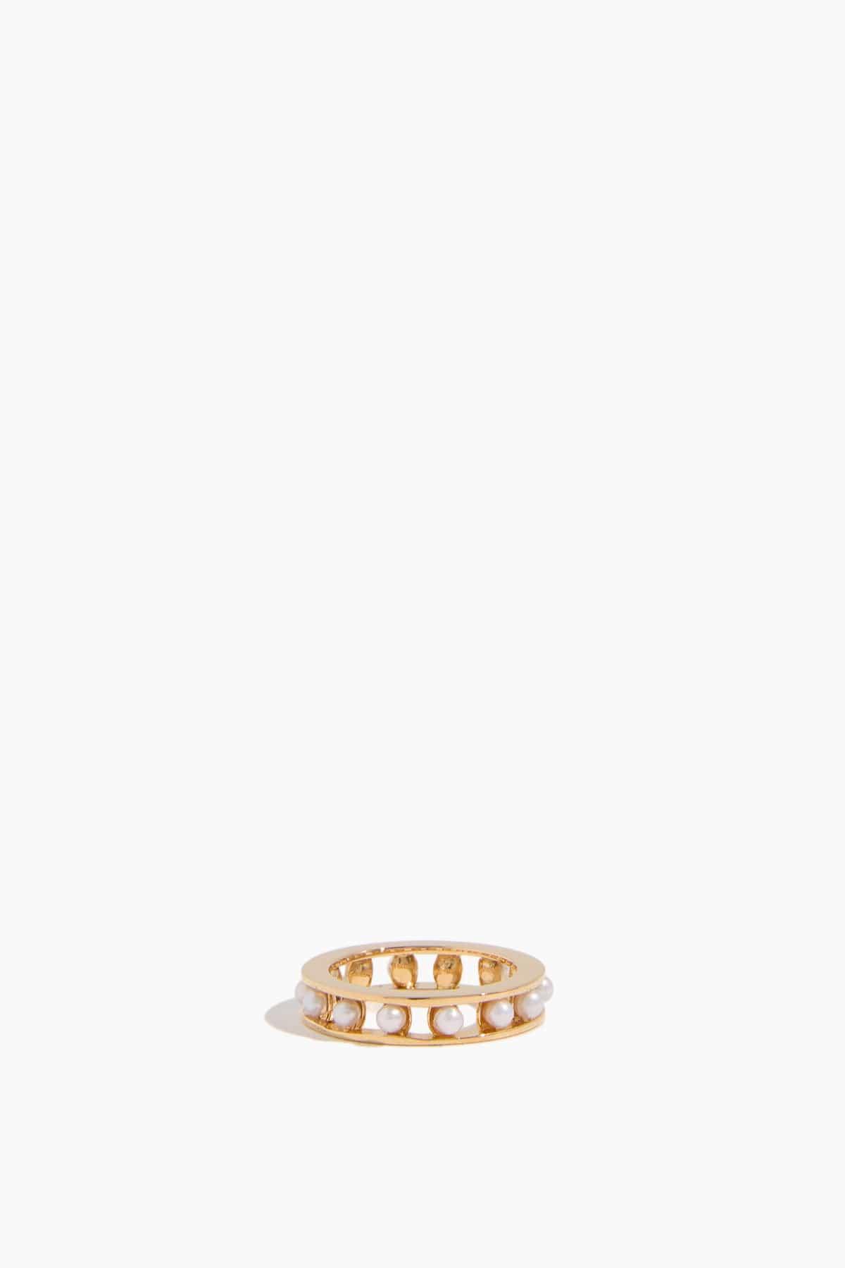 Tiger Pearl Ring in Yellow Gold by IVI